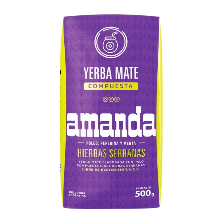 Yerba Mate Amanda Hierbas Serranas 0,5kg