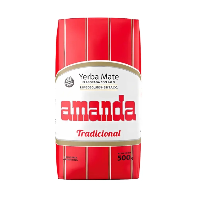 Yerba Mate Amanda Elaborada Con Palo Tradicional 0,5kg