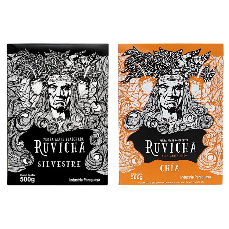 Zestaw Yerba Mate Ruvicha Silvestre + Chia 2x500g 1kg