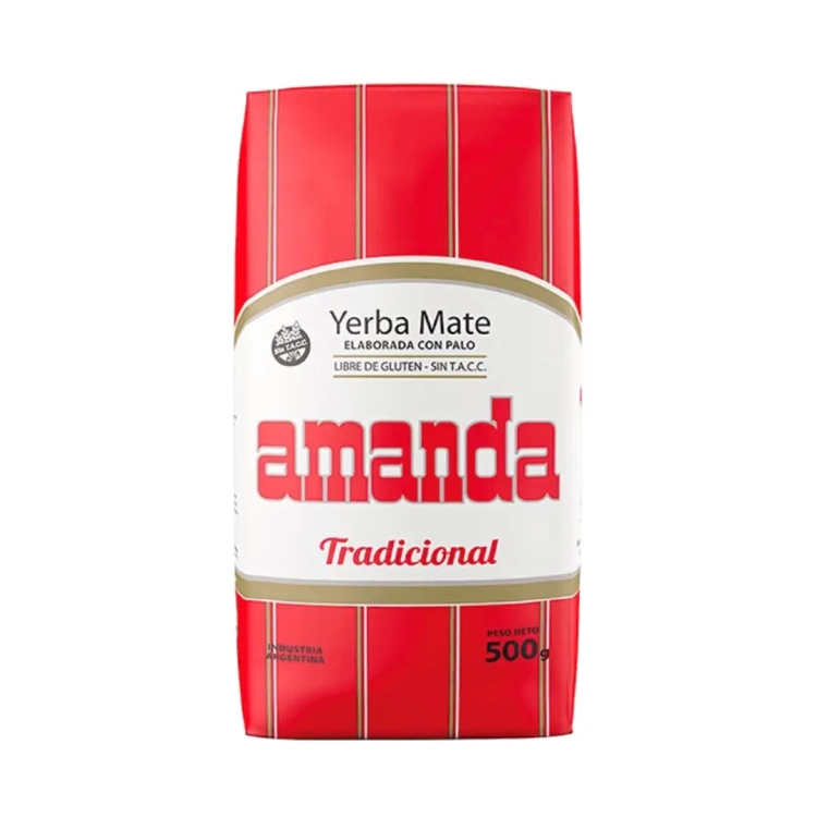 Yerba Mate Amanda Elaborada Con Palo Tradicional 0,5kg