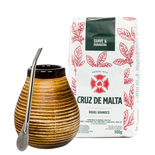 Zestaw Yerba Mate Cruz de Malta Elaborada + Akcesoria