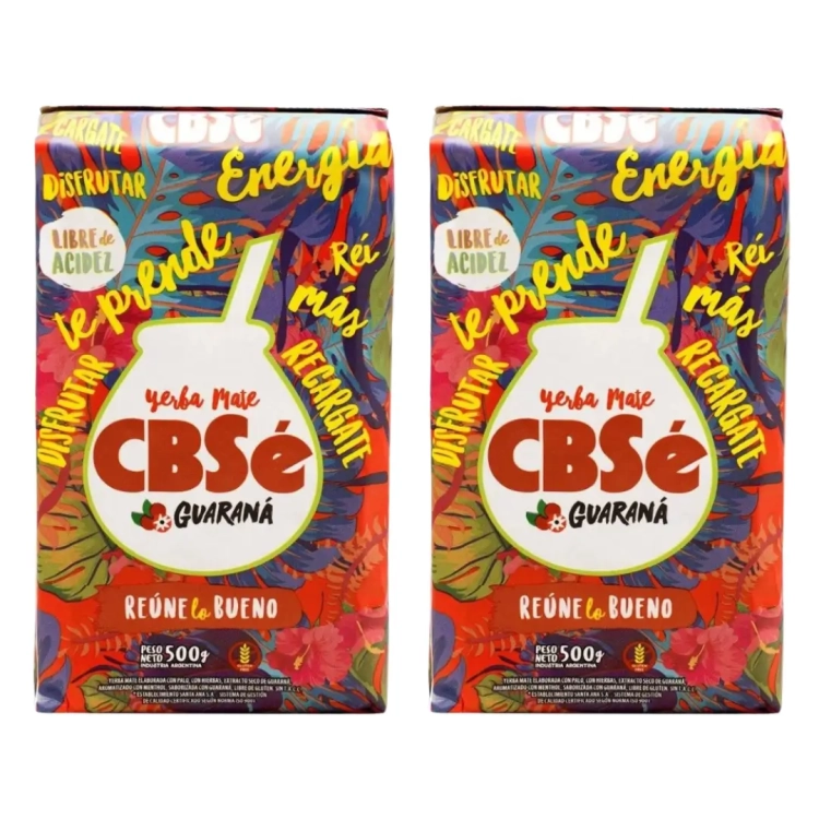 Yerba Mate CBSe Energia Guarana 2x500g 1kg