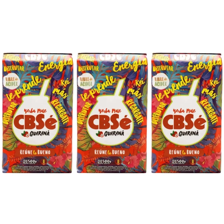 Yerba Mate CBSe Energia Guarana 3x500g 1,5kg