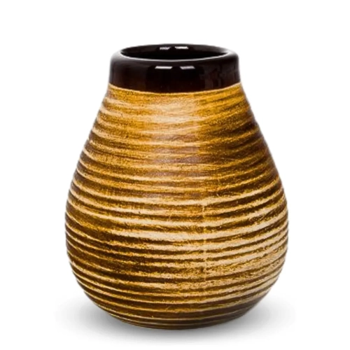 Tykwa do Yerba Mate Ceramiczna Szkliwiona Miodowa 330ml