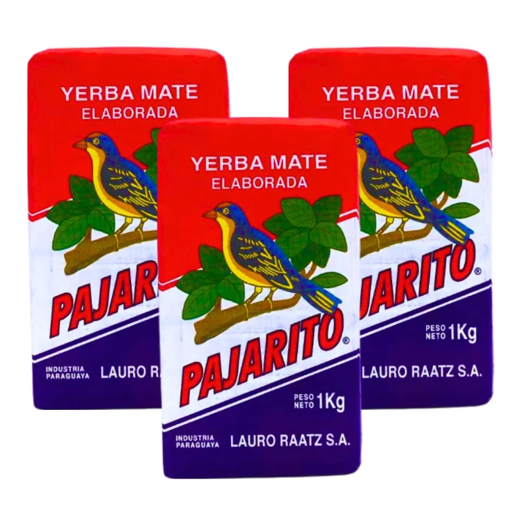 Zestaw Yerba Mate Pajarito Elaborada Con Palo Tradicional 3x1kg 3kg