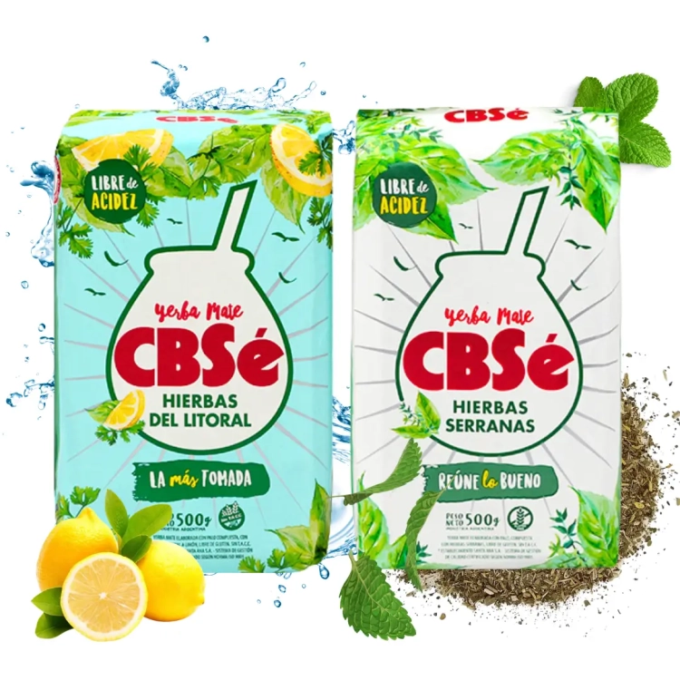 Yerba Mate CBSe Hierbas del Litoral + Serranas 2x500g 1kg