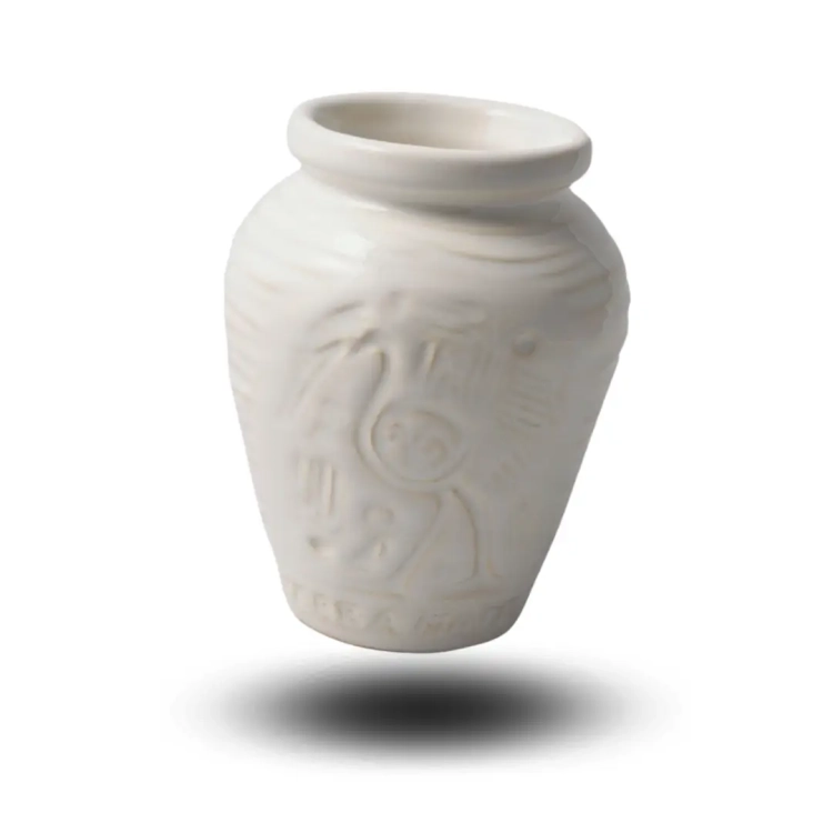 Matero do Yerba mate Ceramiczne AZTEK Białe 300ml
