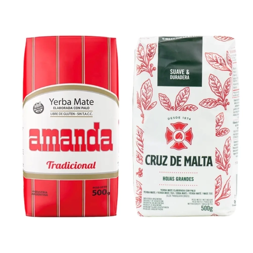 Zestaw Yerba Mate Amanda Elaborada + Cruz de Malta 2x500g 1kg