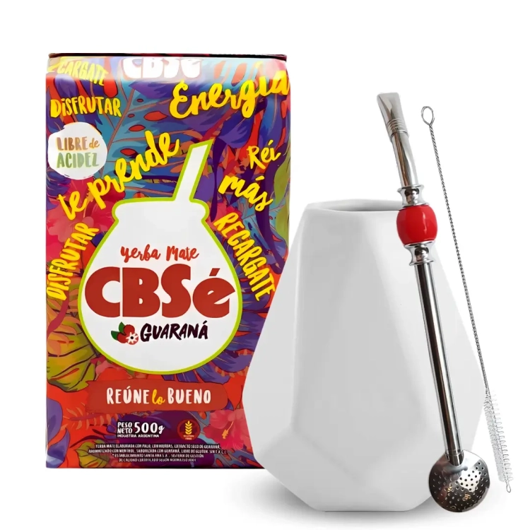 Zestaw Startowy Yerba Mate CBSe Energia Guarana + Akcesoria