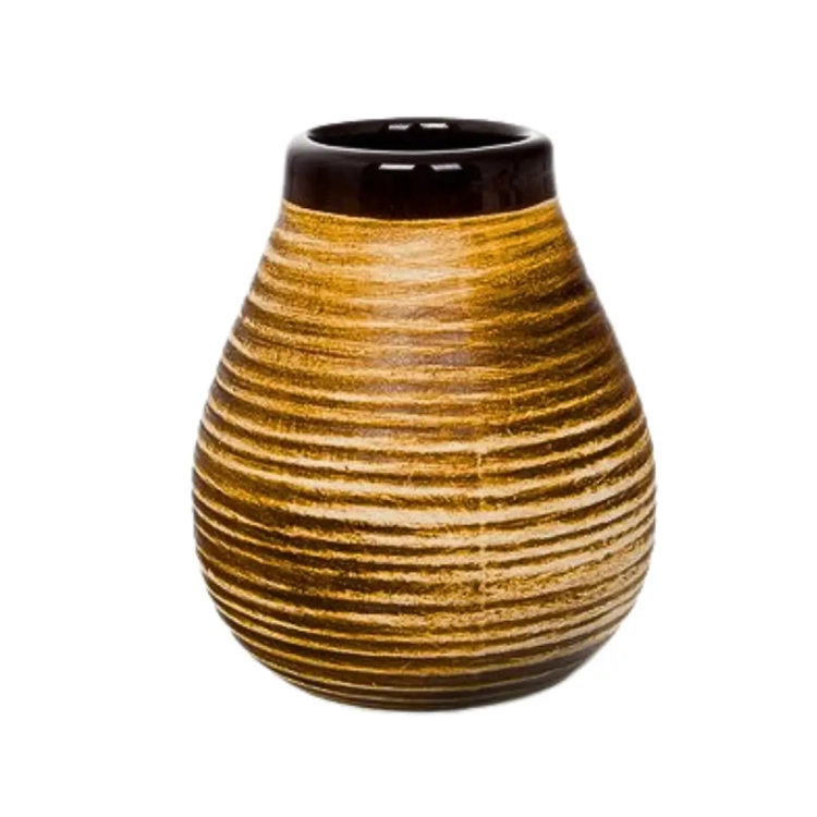 Tykwa do Yerba Mate Ceramiczna Szkliwiona Miodowa 350ml