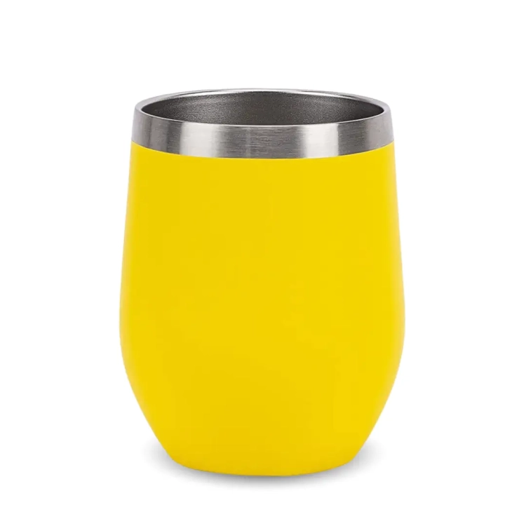 Matero Kubek do Yerba Mate TermoLid - Żółte 350ml z pokrywką