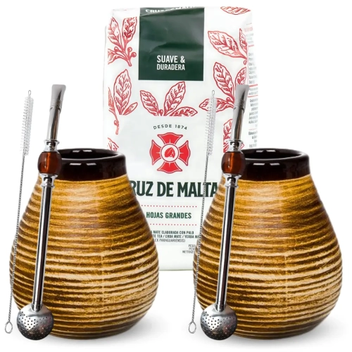 Zestaw Yerba Mate Cruz de Malta + Akcesoria DLA DWOJGA