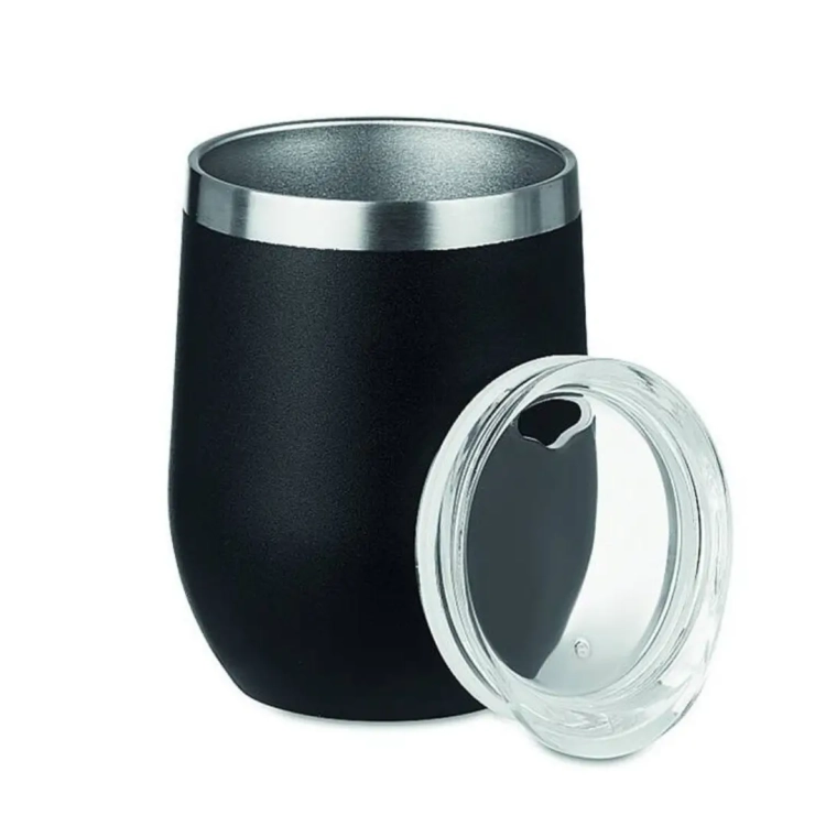 Matero do Yerba Mate Kubek TermoLid - Czarne 350ml z pokrywką