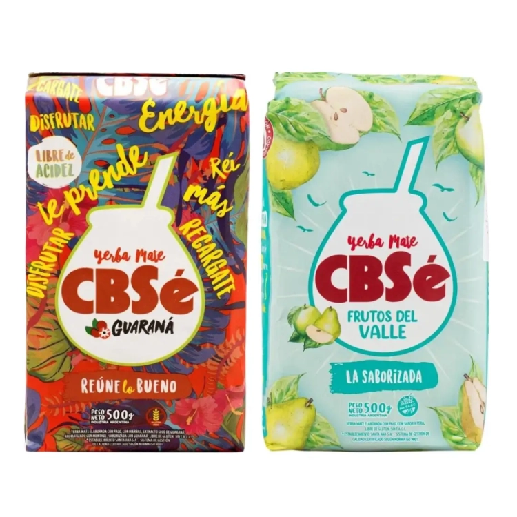 Yerba Mate CBSe Frutos del Valle + Guarana 2x500g 1kg