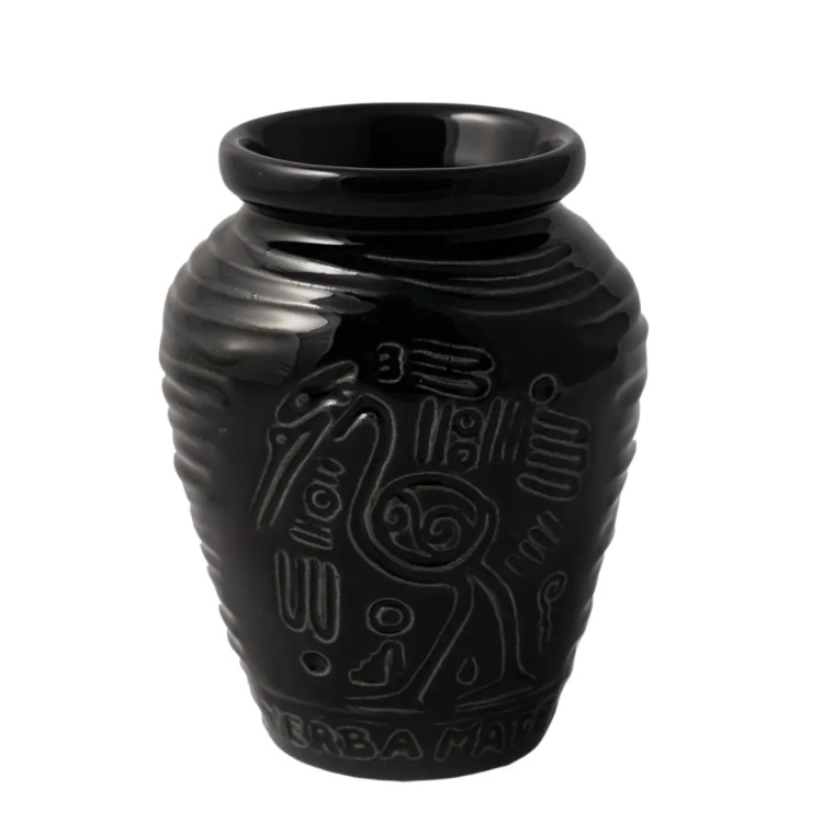 Matero do Yerba Mate Ceramiczne Czarne AZTEK 280ml
