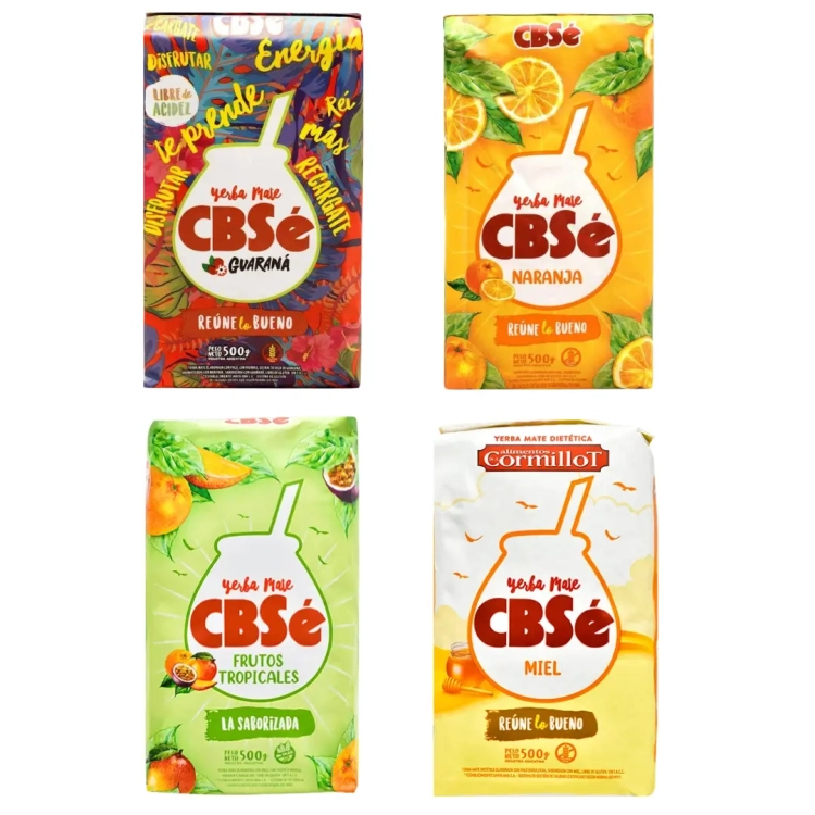 Zestaw Yerba Mate CBSe MIX różnych smaków 4x500g 2kg.webp