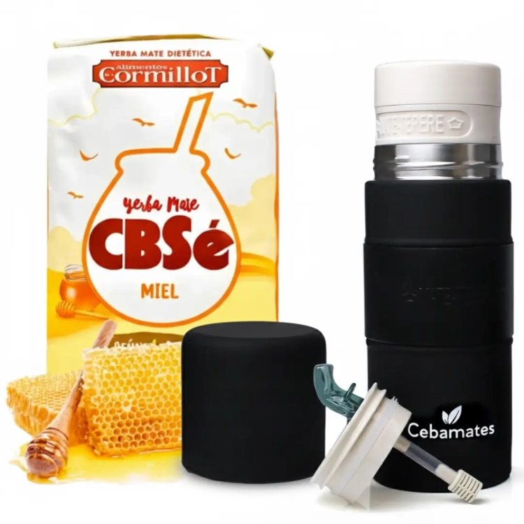 Zestaw Yerba Mate CBSe Miodowa Miel + Yerbomos 3w1 .webp