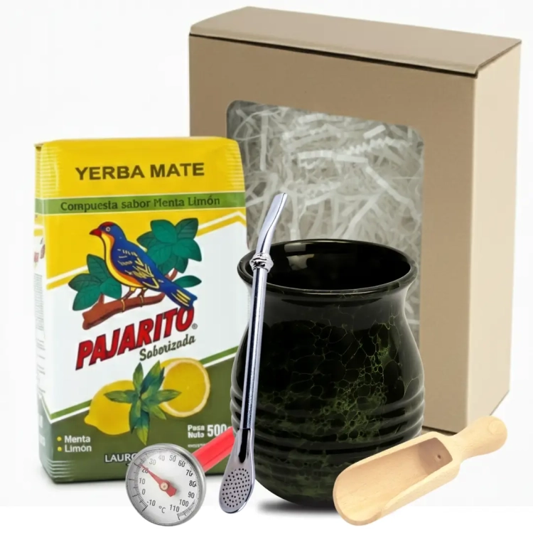 Zestaw Prezentowy Cytrynowa Yerba Mate Pajarito Menta Limon i Akcesoria.webp
