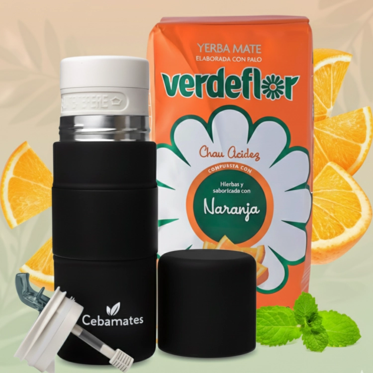 Cytrusowy motyw zestawu yerba mate Verdeflor naranja i Yerbomos.png
