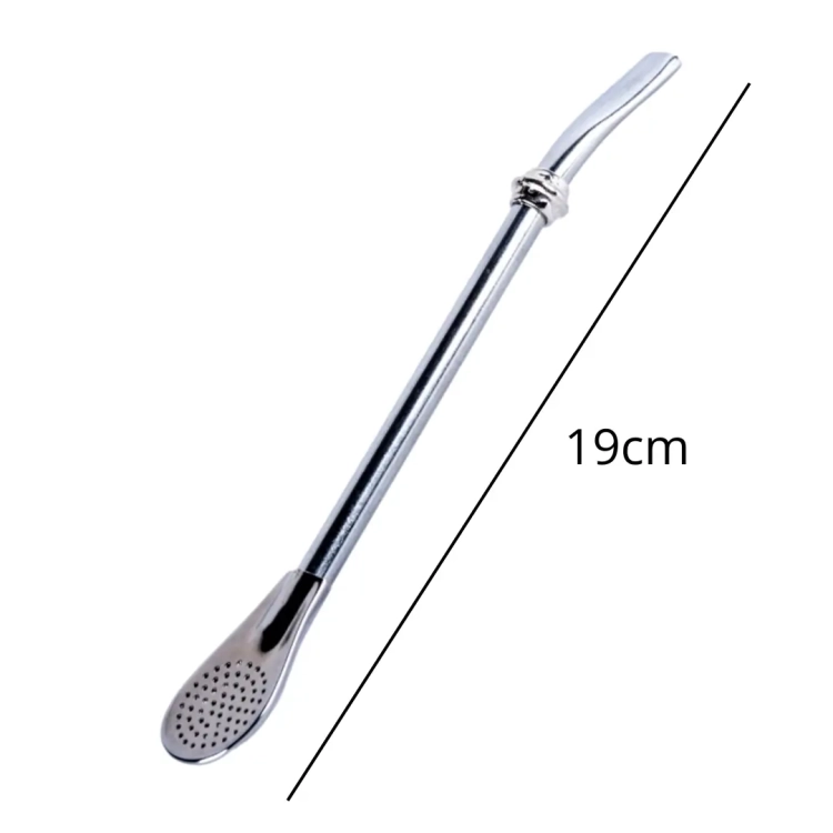 Bombilla do Yerba mate Liza nierdzewna z pierścieniem 19cm.webp