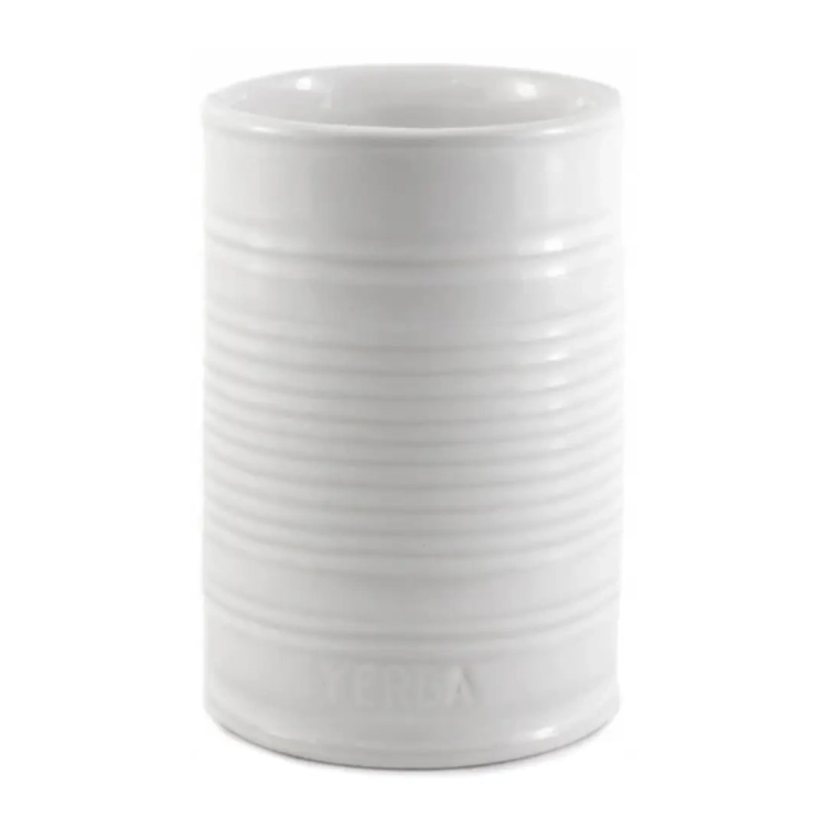 Matero Ceramiczne Puszka do Yerba Mate 280ml Biała.webp