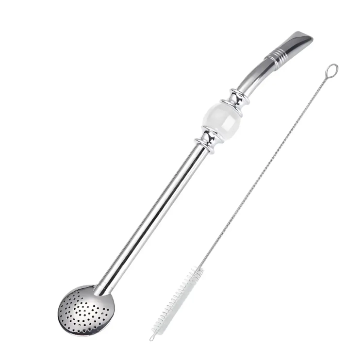 Bombilla z białym kamieniem 21cm + czyścik.webp