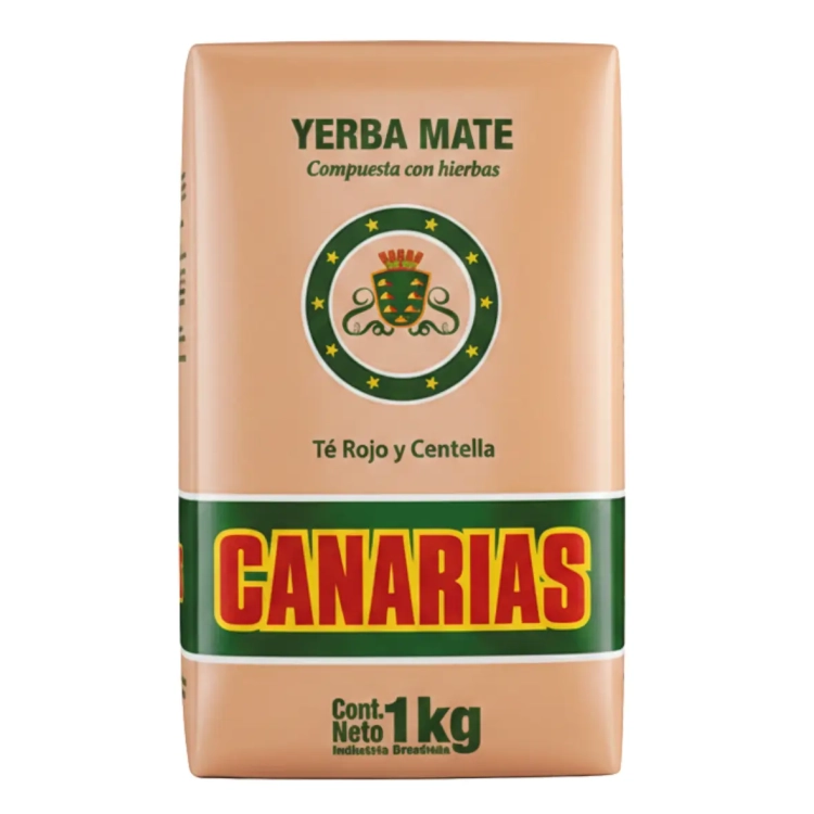 Yerba Mate Canarias Te Rojo y Centella 1000g 1kg.webp