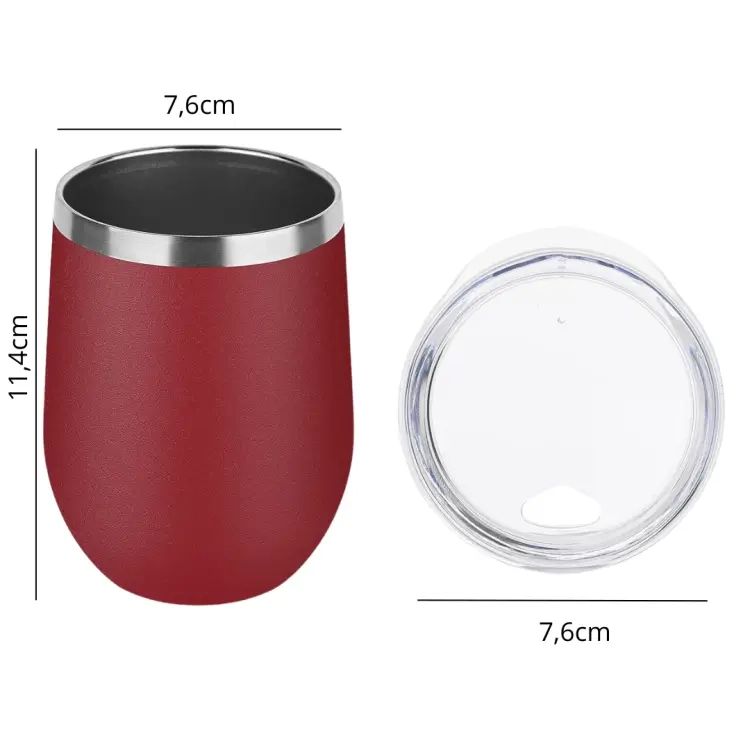 Wymiary - Matero do Yerba Mate TermoLid Czerwone 350ml.webp