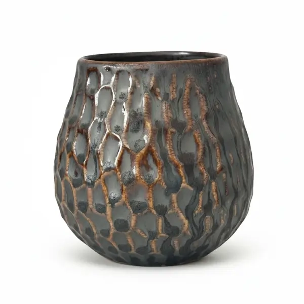 Matero Ceramiczne do Yerba Mate Plaster Miodu 400 ml (Miedziane)).webp