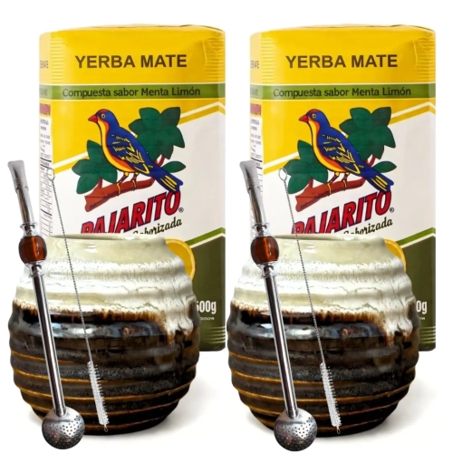 Cytrynowy Zestaw Yerba Mate dla dwojga Pajarito i Akcesoria.webp