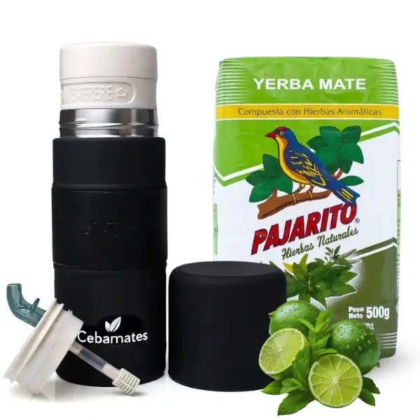 Zestaw Ziołowa Yerba Mate Pajarito Hiebras + Yerbomos Cebamates.webp