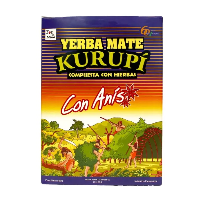 Yerba Mate Kurupi Compuesta con Anis 500g (anyżowa).webp