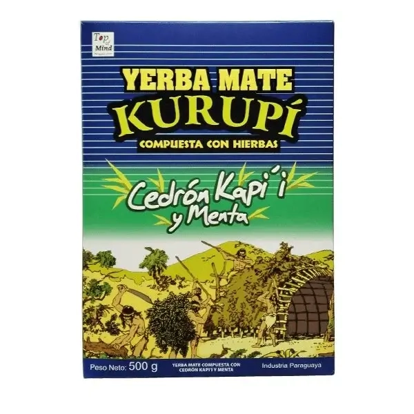 Yerba Mate Kurupi Cedron Kapi'i y Menta 500g.webp