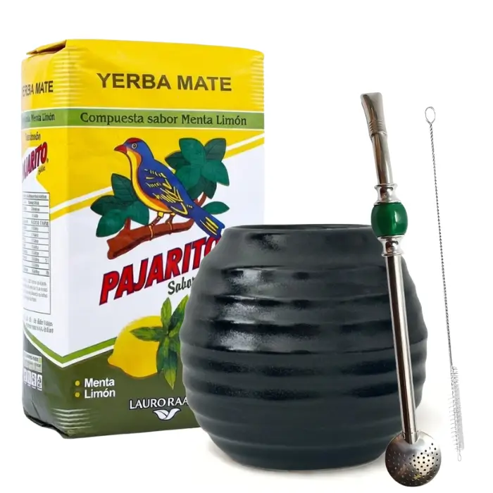 Startowy Zestaw Yerba Mate Pajarito Limon + Kubek i Słomka.webp