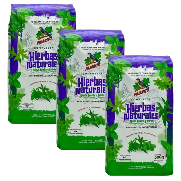 Zestaw Yerba Mate Pajarito Burrito Cedron 3x500g 1,5kg.webp