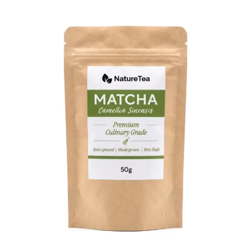 Opakowanie kulinarnej 50g herbaty Matcha NatureTea w torebce doypack.webp