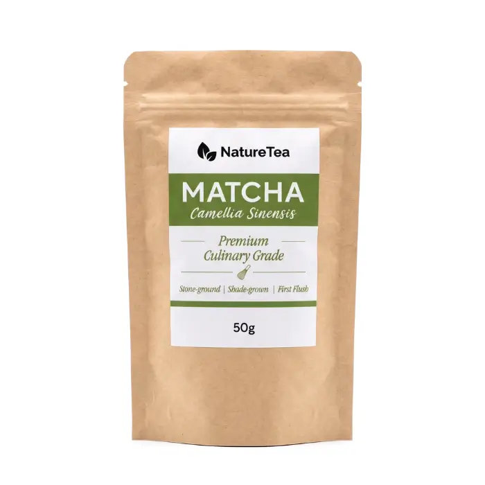 Opakowanie kulinarnej 50g herbaty Matcha NatureTea w torebce doypack.webp