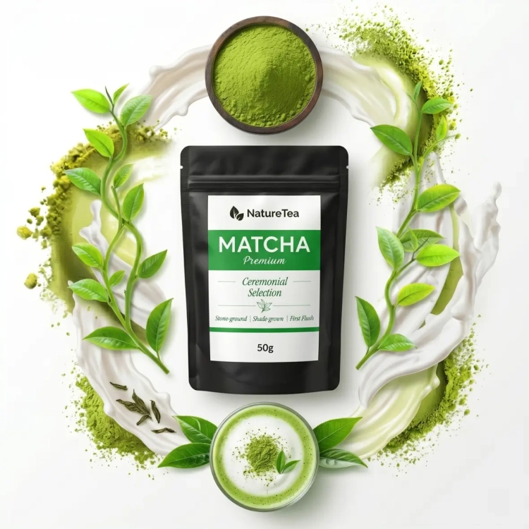 Matcha Premium NatureTea 50g w zielonym wirze..webp