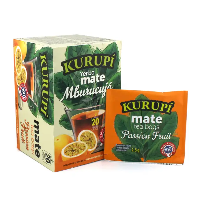 Yerba Mate w saszetkach Kurupi Passion Fruit 20x2,5g Marakuja.webp