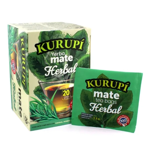 Ekspresowa Yerba Mate Kurupi Herbal w saszetkach 20x2,5g Cocido ZIOŁOWA.webp