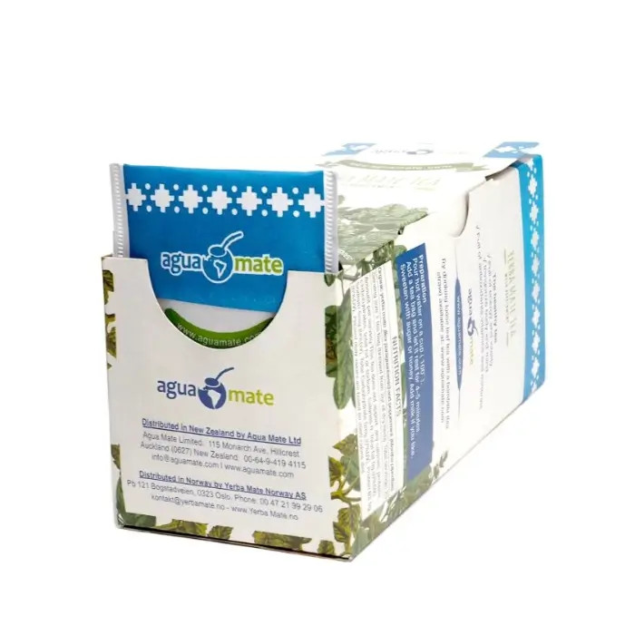 Opakowanie saszetek z Yerba Mate Aguamate Organiczna.webp