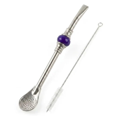 Bombilla Grand Disco do Yerba Mate 19 cm – Szafirowa i Czyścik.webp