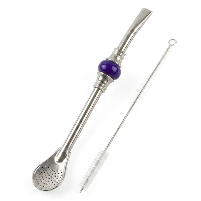 Bombilla Grand Disco do Yerba Mate 19 cm – Szafirowa i Czyścik.webp