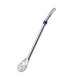 Bombilla Anillo do Yerba Mate 19 cm – Niebieski pierścień