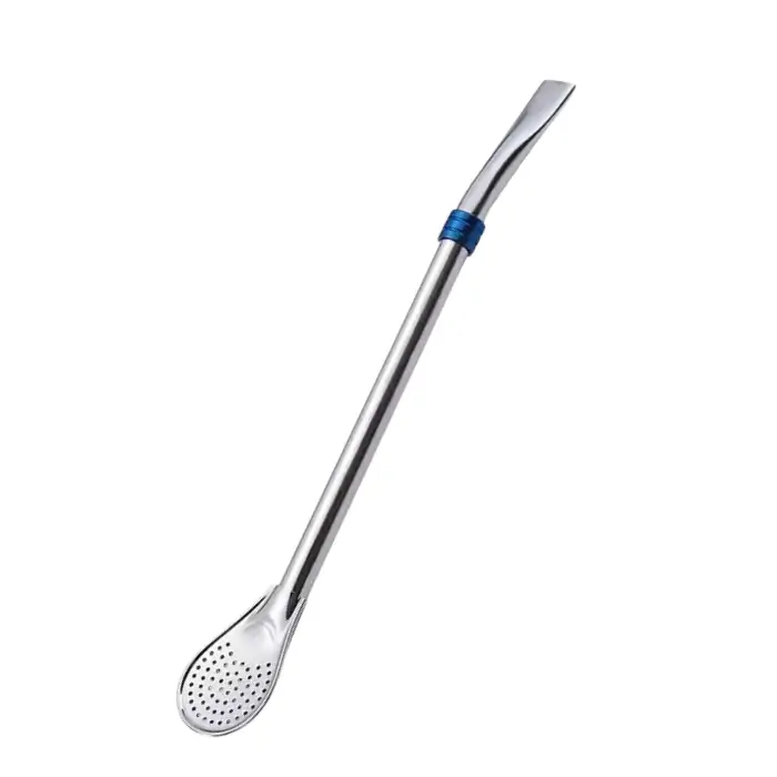 Bombilla Anillo do Yerba Mate 19 cm – Niebieski pierścień.webp