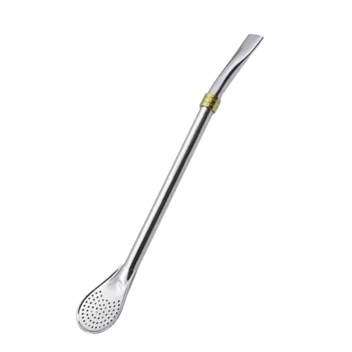 Bombilla Anillo do Yerba Mate 19 cm – Złoty pierścień.webp