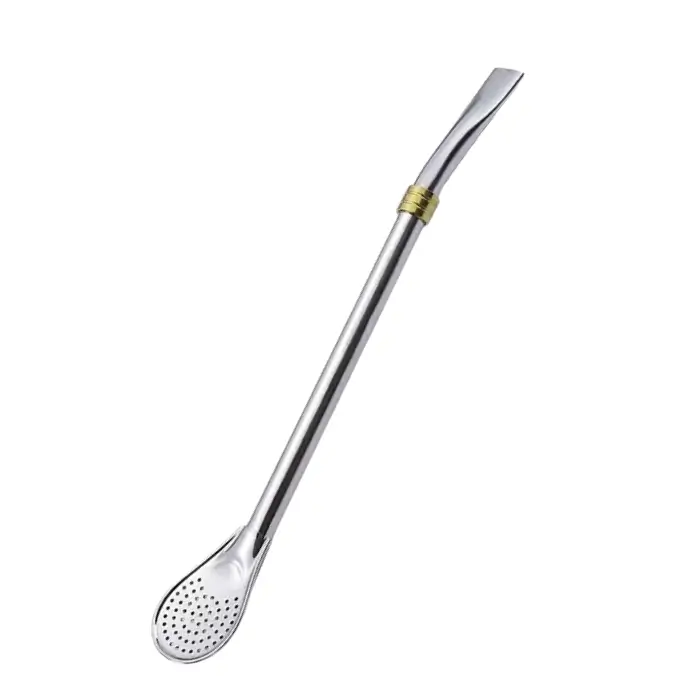 Bombilla Anillo do Yerba Mate 19 cm – Złoty pierścień.webp