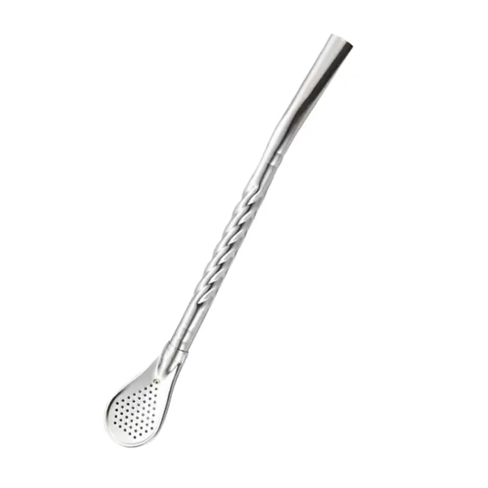 Bombilla Rosario do yerba mate 15,5 cm  – Srebrna INOX.webp
