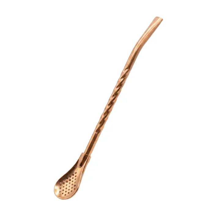 Bombilla Rosario do yerba mate 19cm – Miedziana.webp