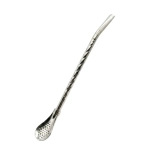 Bombilla Rosario do yerba mate 19 cm – Srebrna INOX